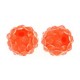 Resin rhinestone shamballa bead 10x12mm Dutch orange